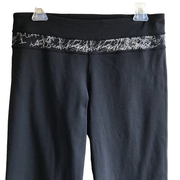 Lululemon Wunder Under Crops Leggings Size 10 Manifesto Reflective Reversible - Picture 2 of 10